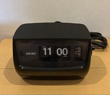 SEIKO SDA503 Flip Clock 1970s Vintage Early Digital Alarm Black Near Mint...