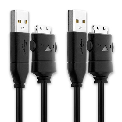 2x USB Kabel für Samsung YP-P3 YP-Q3 YP-R1 YP-P2 YP-T10 Ladekabel schwarz