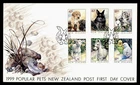 DR WHO 1999 NEW ZEALAND FDC POPULAR PETS CACHET COMBO $1.80 M69431