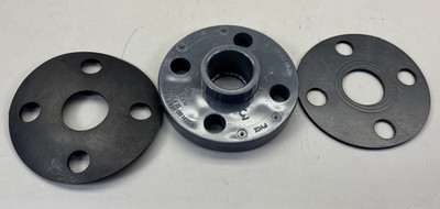 SPEARS SCH 80 1'' FLANGES 4 BOLT 12FT/LBS 150PSI DL1D13 + 2 Gaskets