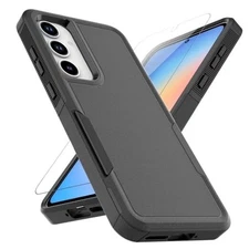 for Samsung Galaxy A35 5G Case: Dual Layer Protective Black (PC) + Black (TPU)