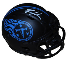 ROBERT SALEH signed (TENNESSEE TITANS) mini football helmet BECKETT BM02861