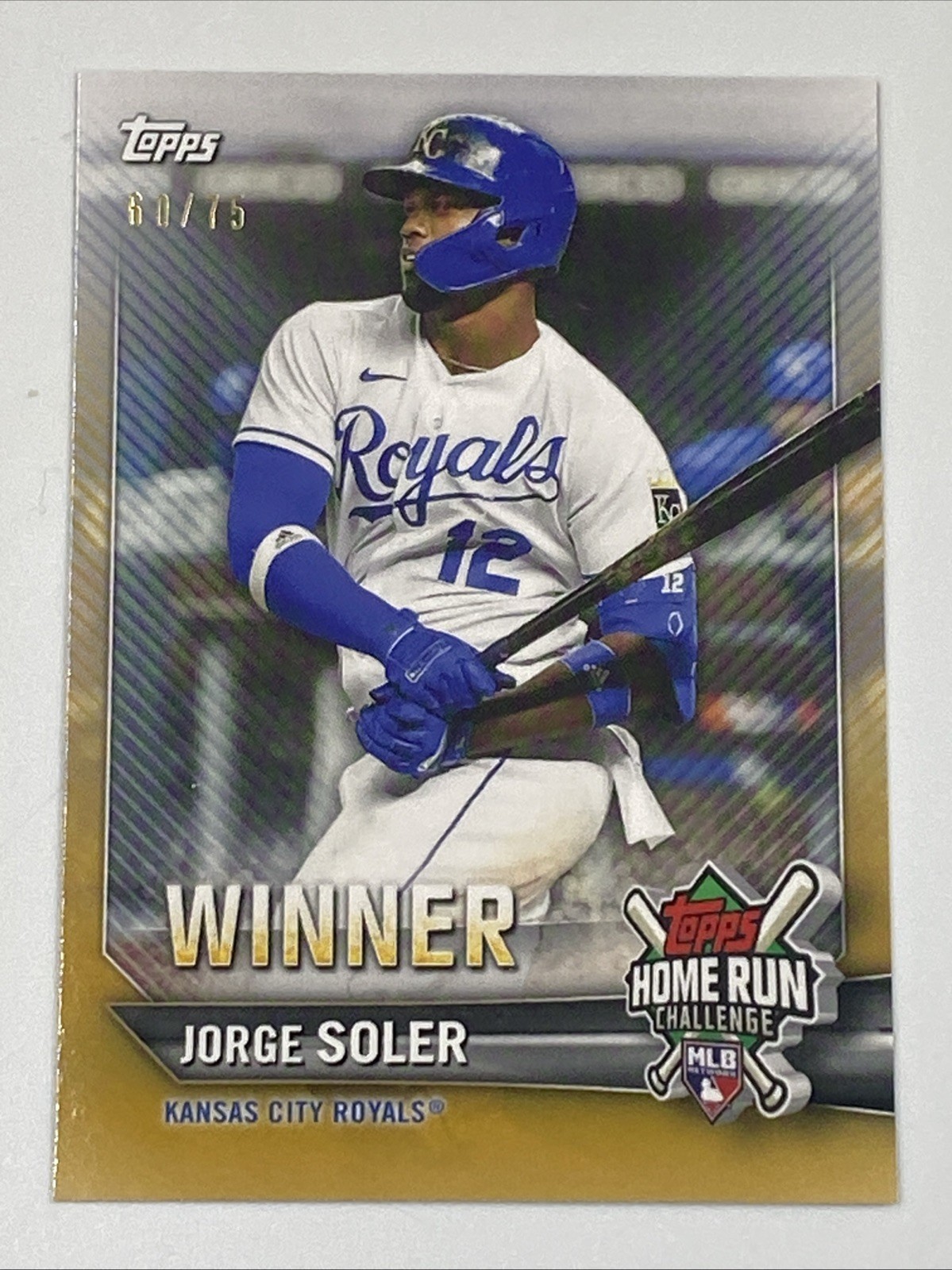 Jorge Soler 2021 Topps Baseball #HRW-13 June Home Run Challenge Winner /75