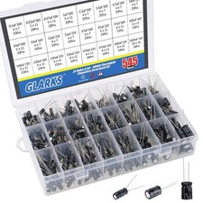 545Pcs 24 Value 10V 16V 25V 50V Metal Electrolytic Capacitors Assorted Assort...