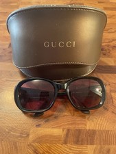 Vintage Black Gucci Sunglasses. For Frames Only Case Is Included. Made In Italy