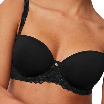 Triumph Wild Azalea Floral WHP Women's Bra Bra, BLACK, Size 70F