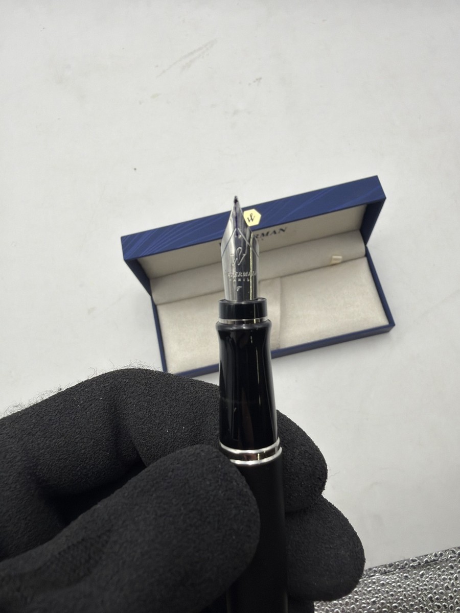 Waterman Paris Fountain Pen Black Matte Finish Fine Nib Luxury