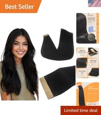 Tape in Hair Extensions Human Hair for Fine Thin, Add Volume, Length