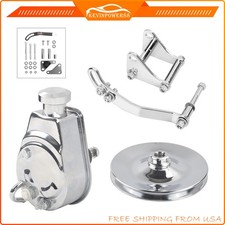 Saginaw Power Steering Pumpsingle 1-groove Pulleybracket Kit For Sbc Bbc Chevy