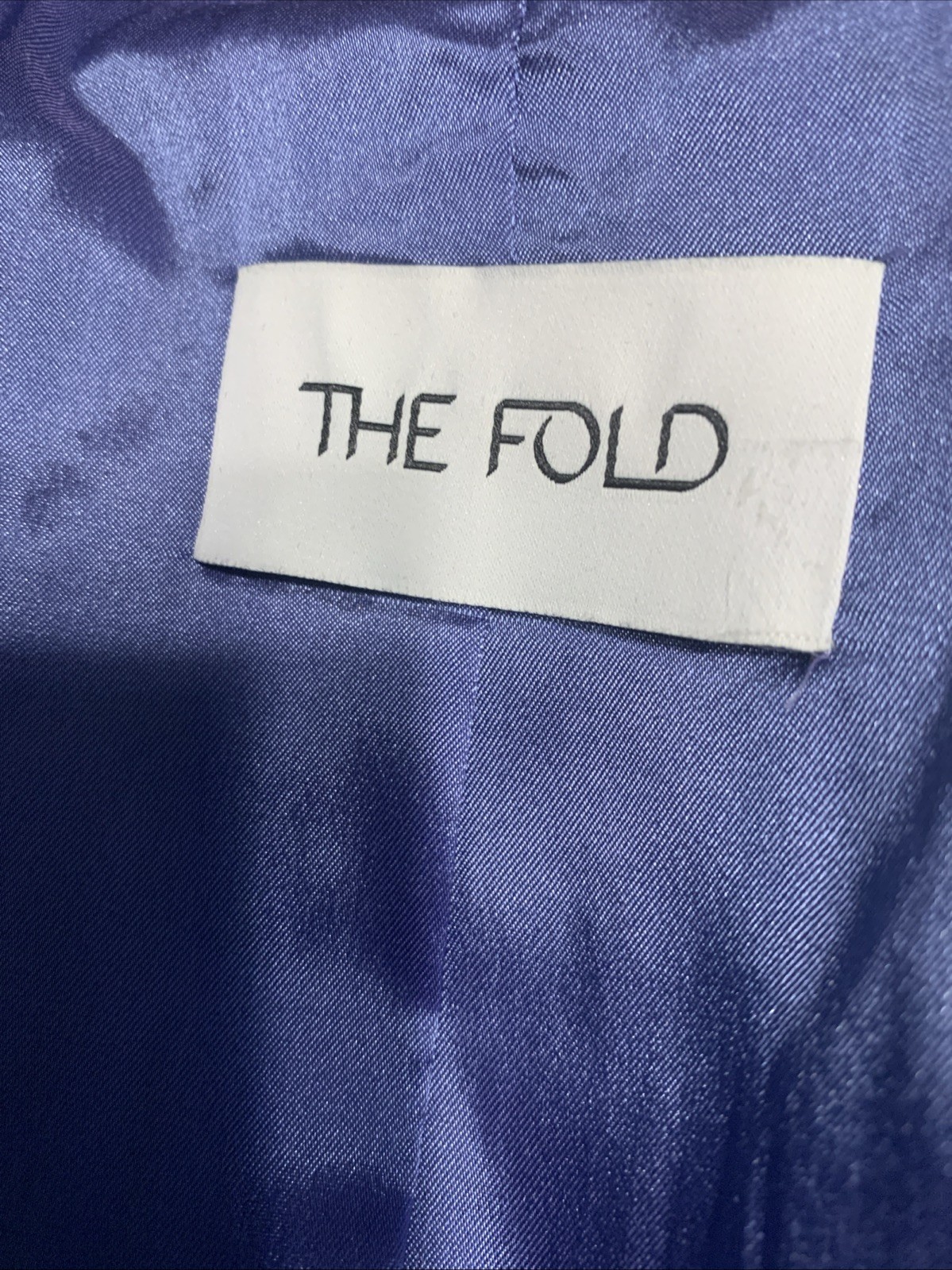 The Fold Authentic Solid Dark Blue Long Sleeve Bl… - image 3