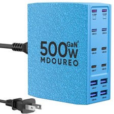 500W USB C Charger Block, 12-Port USB C Charging Station for Multiple Devices...