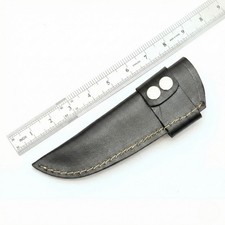 Funda de cuchillo de hoja fija de cuero negro funda táctica Bushcraft supervivencia EDC