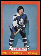 1973-74 TOPPS PAUL HENDERSON TORONTO MAPLE LEAFS #7 VG/EX