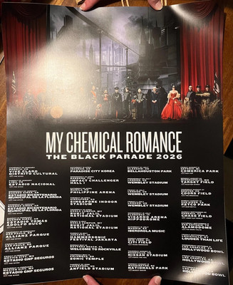 SALE! My Chemical Romance The Black Parade 2026 World Tour Poster
