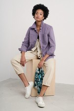 Seasalt Women's Regular Long Field Organic Cotton Worker Jacket Echium