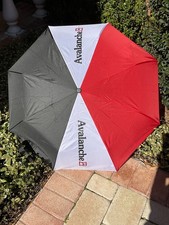 AVALNCHE OUTDOOR SUPPLY COMPANY Umbrella RED BLACK WHITE AUTO OPEN CLOSE NWT