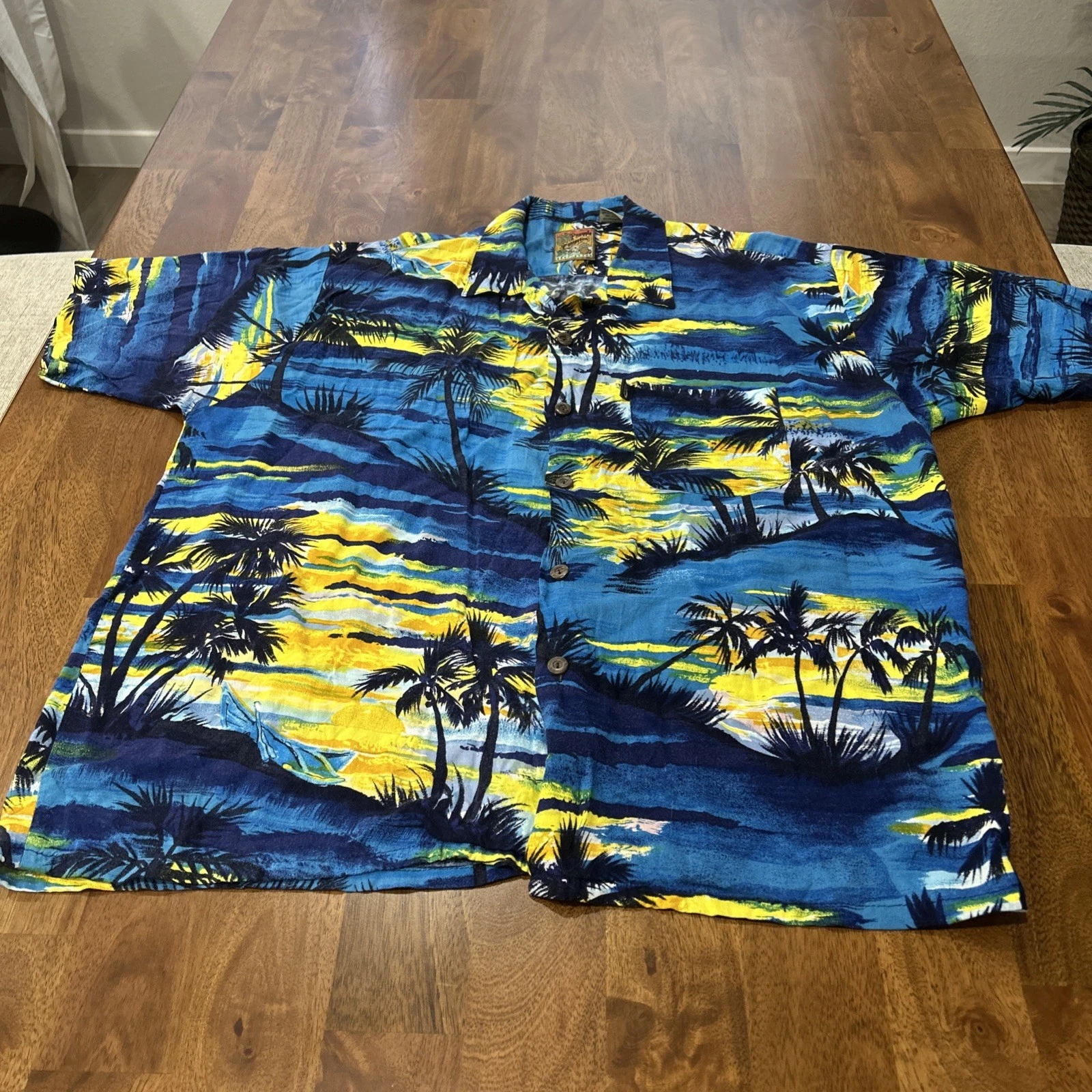 pineapple connection hawaiian shirt Vintage Size Large