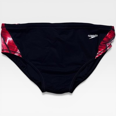 New With Tag Speedo race III Tech briefs Black Red 38