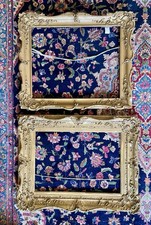 Antique Pair Of Gilt Wood Gesso Large Picture Frames Gilded Victorian A/F