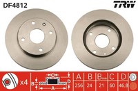 2X Bremsscheibe TRW DF4812 FüR Evanda Chevrolet Rezzo Daewoo U100 Klal