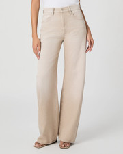 PAIGE Arellia 32" Barrel Leg Jean in Soft Sepia Size: 27