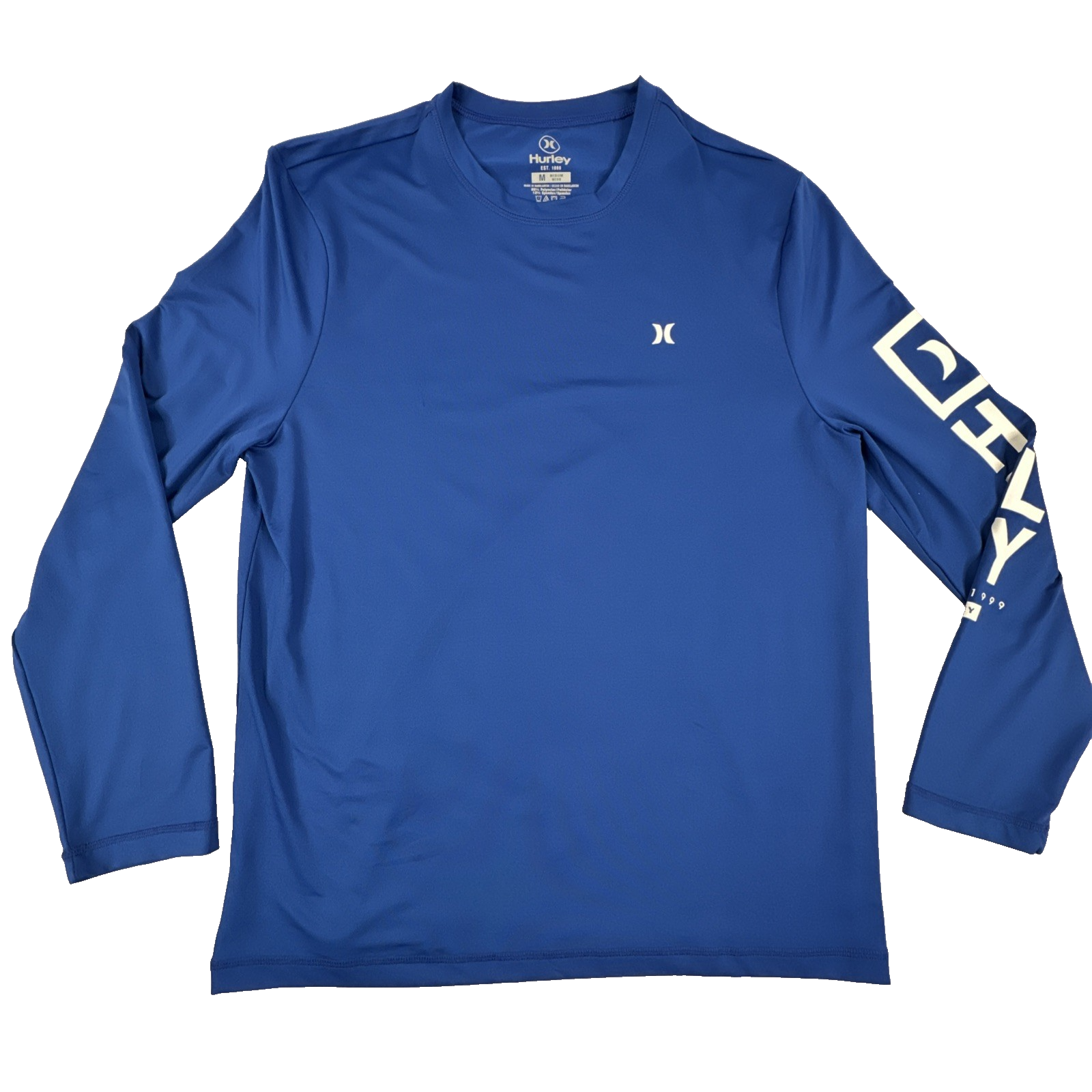 Hurley Long Sleeve Performance Blue T-Shirt. Men's Size M