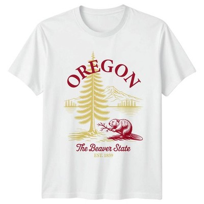 OREGON The Beaver State Est 1859 Oregon State Herren Damen Grafik T-Shirt
