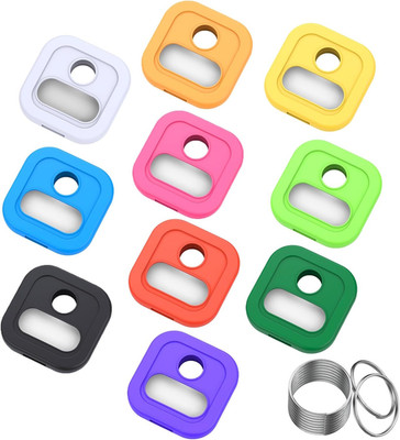 Key Cap Covers, Durable Silicone Key Identifiers,1 Inch Square Key Labels Tags f