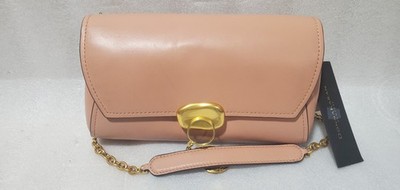 Donna Karan Sag Harbor Shoulder Bag Sculpted Magnet Closure Italian Clay Pink !!