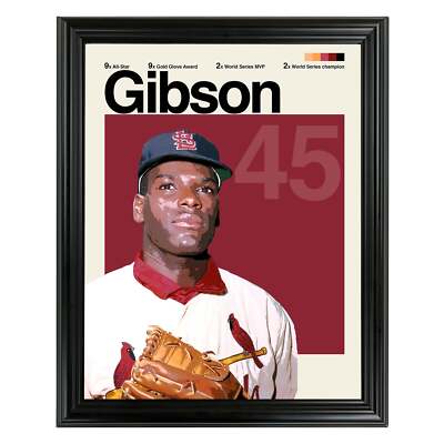 Bob Gibson Framed Sports Art Photo by Thomas Maxwell