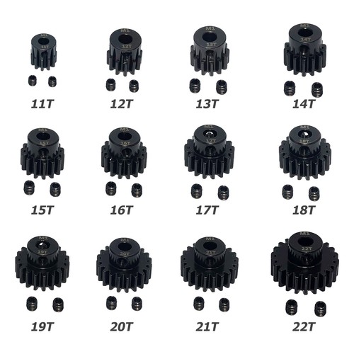 Pignon de moteur sans balais M1 5mm, en acier au carbone pour camion Buggy 1/8 R