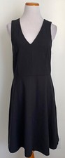 NWT! Ann Taylor Loft Black Dress, Sleeveless V-Neck, Open Back, Size 10P