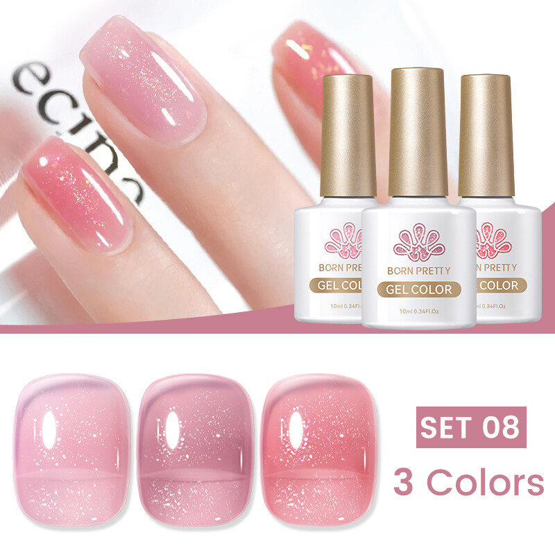 BORN PRETTY Jelly Nude Gel Nagellack 10ml Translucent Soak Off UV Nagellacke - Bild 150 von 157