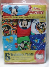 Disney Mickey Mouse Underwear 3T Boys Girls Underwear Potty Training Pants 6pr