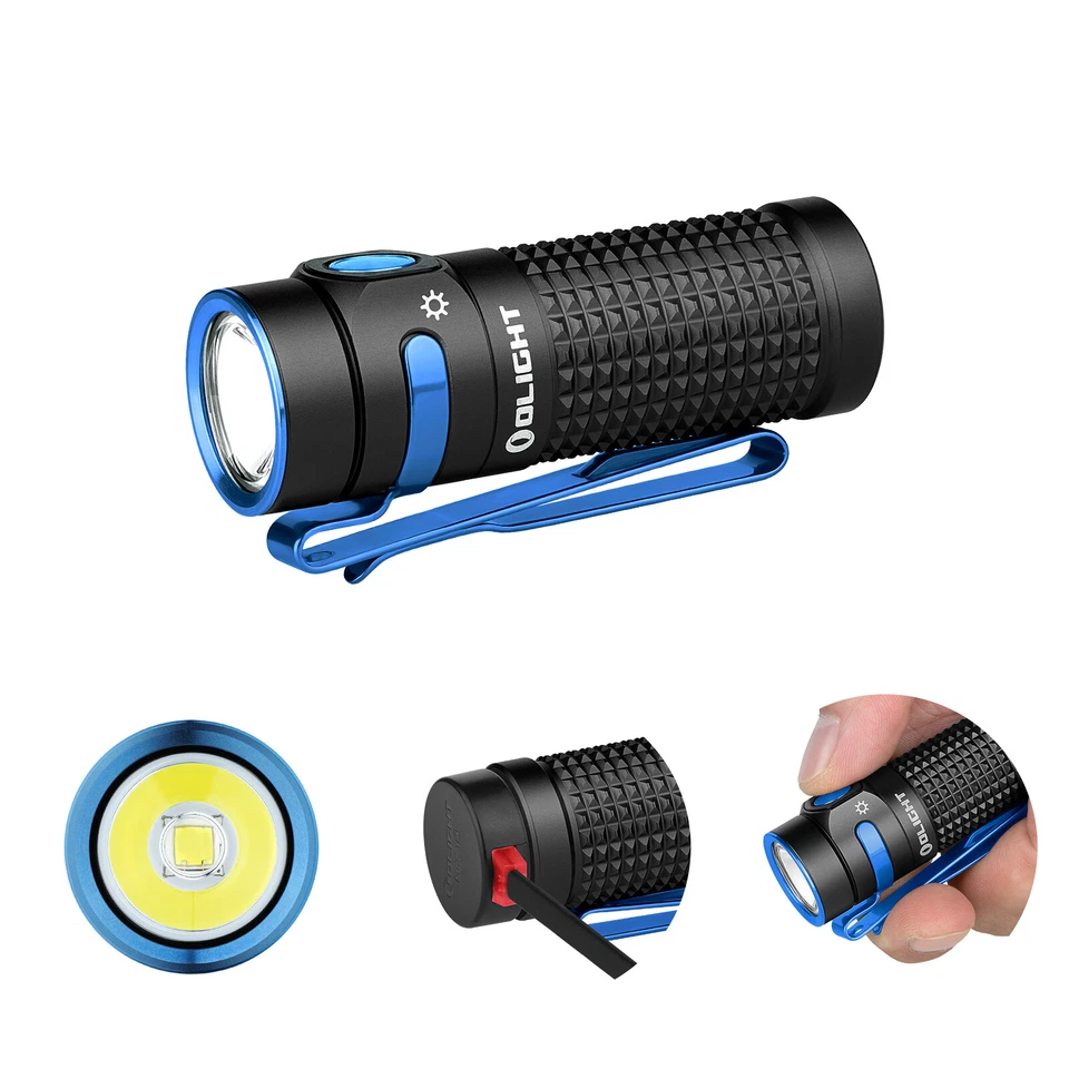 Batería de linterna pequeña Olight Baton 4 1300 lúmenes recargable potente EDC Foto 2 de 4