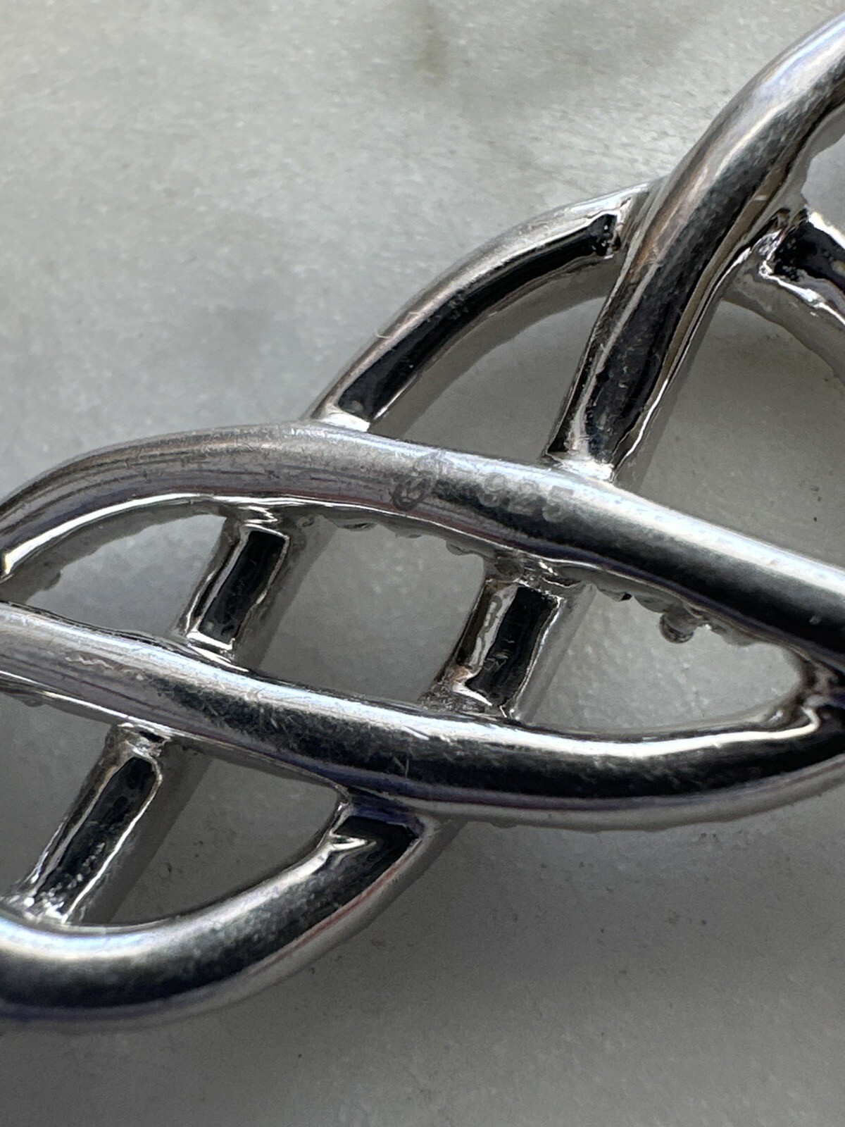 Sterling Silver Double Infinity Diamond Necklace ￼ - image 5