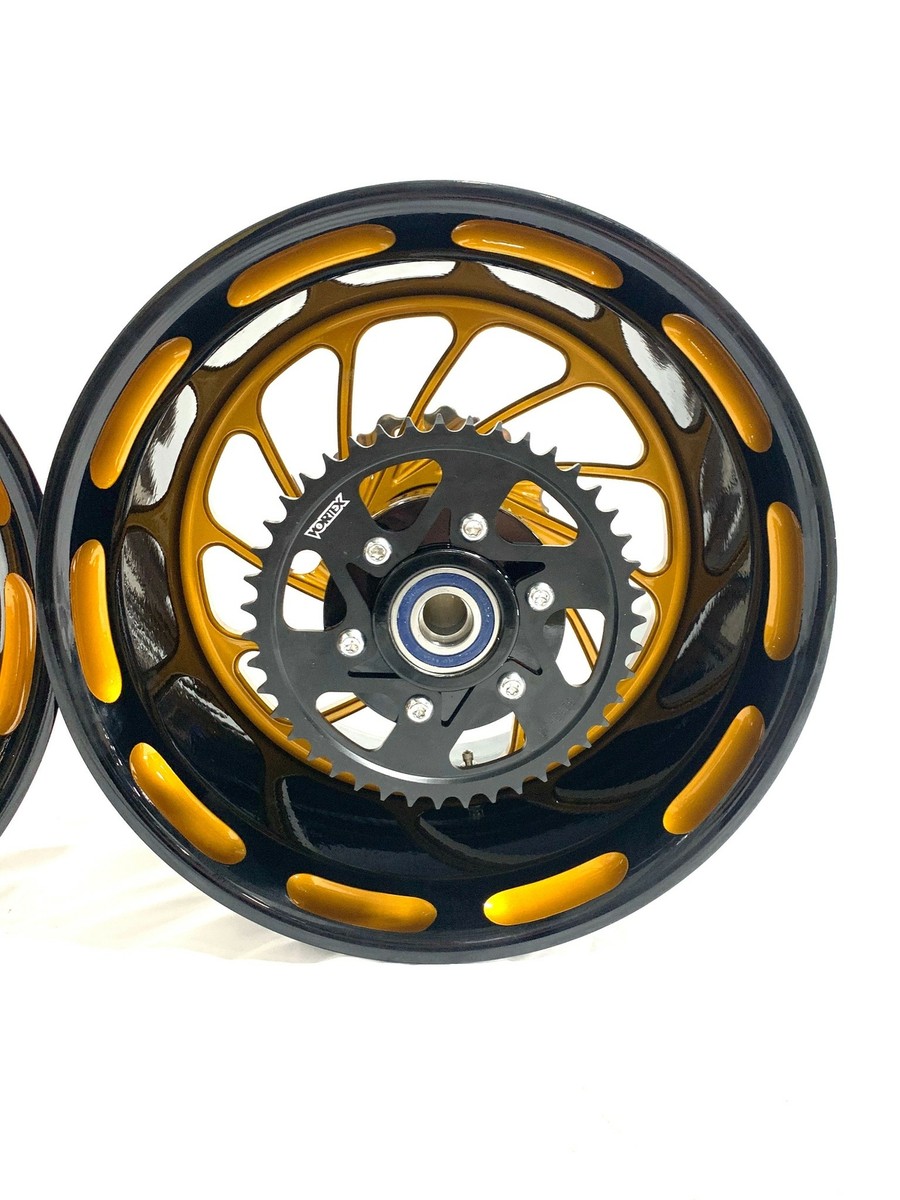 STOCK SIZE *COLOR MATCH* BLACK/GOLD TURBO WHEELS 2006-2011