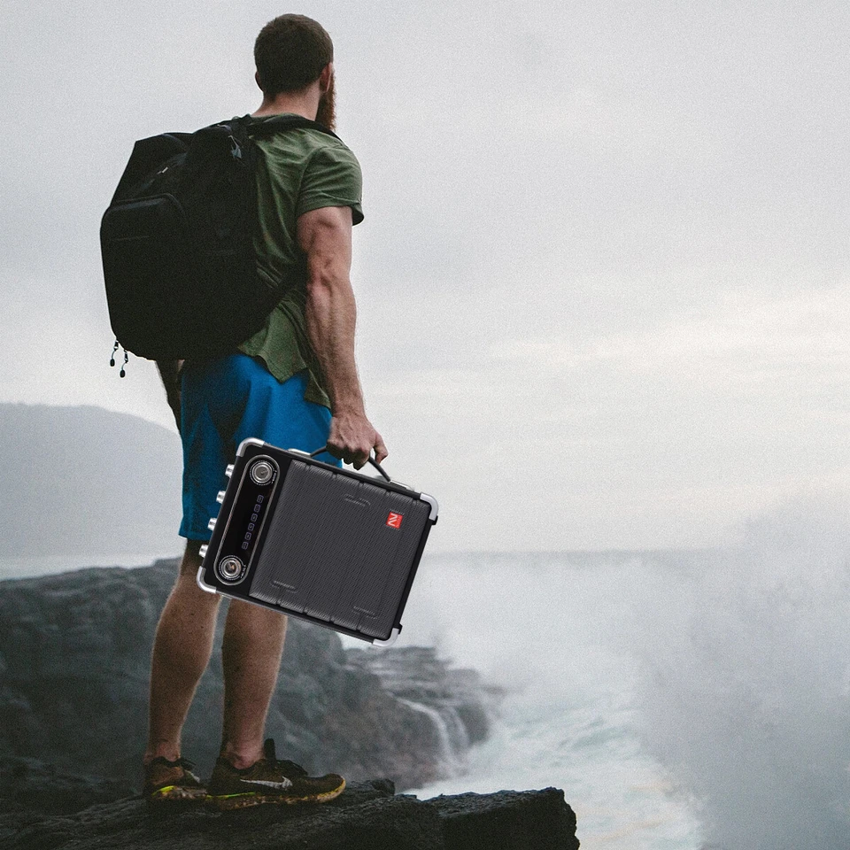 6.5in Portable Bluetooth Speaker Party Karaoke Machine w/ 2 Wireless Mic LED TWS - Image 4 of 4