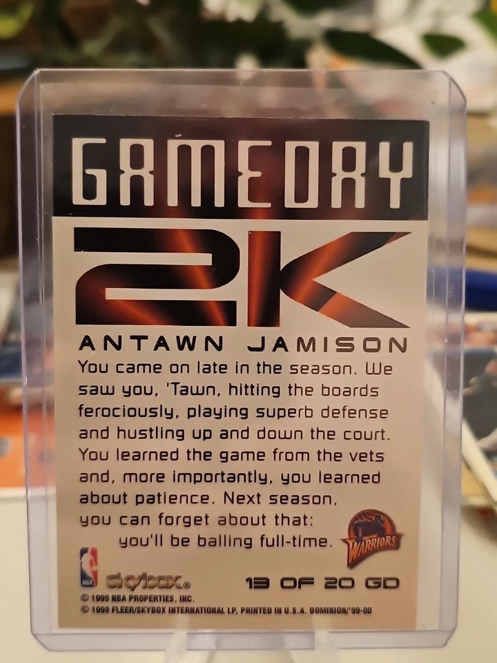 ANTWAN JAMISON 1999-00 Dominion Game Day 2K Warp Tek, Plus, Base #13 SUPER SP - Image 3 of 4