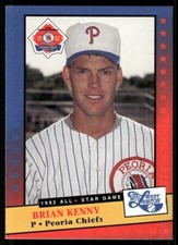 1992 Team Issue Peoria Chiefs BRIAN KENNY RC CUBS VILLANOVA UNIVERSITY