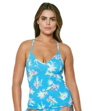 Jessica Simpson Women's Floral Tankini Top Swimsuit Separates Small S