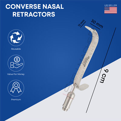 Converse Nasal Retractor 12 x 30 mm Blade 9cm Plastic Surgery Instruments German