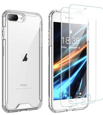 iPhone 8 Plus Hülle iPhone 7 Plus Case Stoßfest Case Crystal Clear 
