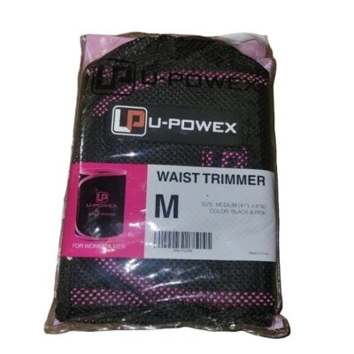 U-Powex Waist Trimmer Medium 41'' L x 8'' W Black Pink Body Shaper Women Men New