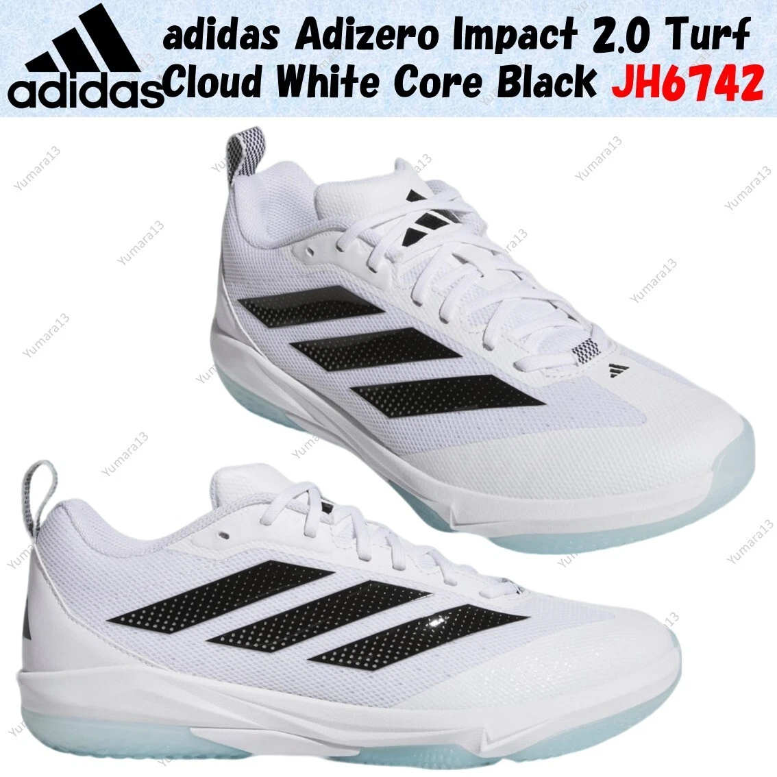 Adidas Adizero Impact 2.0 TF White Black for sale | eBay
