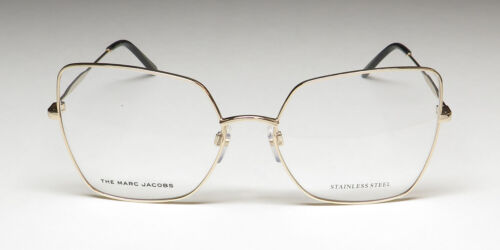 NEU MARC JACOBS MARC 591 BRILLENRAHMEN 57-17-145 J5G GOLD ÜBERGRÖSSE DAMEN - Bild 3 von 8