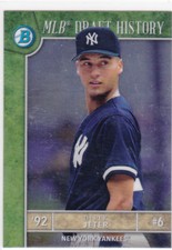 DEREK JETER New York Yankee MLB DRAFT HISTORY Bowman Chrome Baseball Insert Card