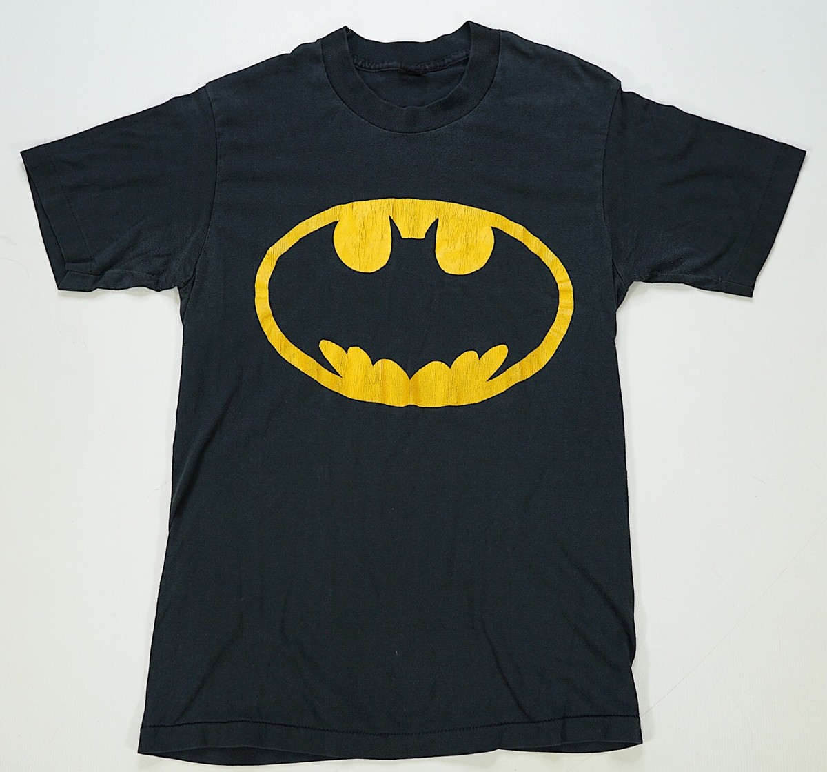 Rare Vintage Batman Bat Signal Graphic Single Stitched T Shirt 80s