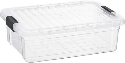Superio Clear Storage Bin with Lid, Plastic Storage Box for Home- 7.4 Quart