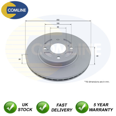 Brake Disc Front Comline Fits Suzuki Swift 2010- 1.2 DDiS + Other Models #4